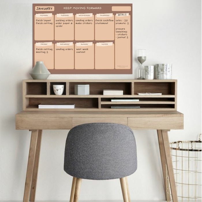 

BARANG TERLARIS TROUVAILLE STUDIO Wall Planner / Weekly Plan / Schedule Board/Papan A2