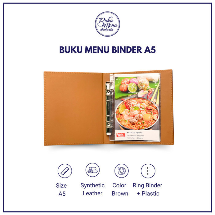 

BARANG TERLARIS Cover Menu Restoran Cafe Kulit Binder A5 - Ready Stock