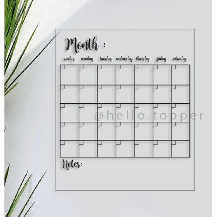 

BARANG TERLARIS Daily Planner Akrilik Wall Planner