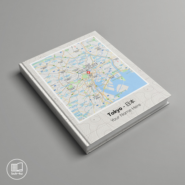 

BARANG TERLARIS Notebook custom catatan motif map tokyo jepang notes buku agenda