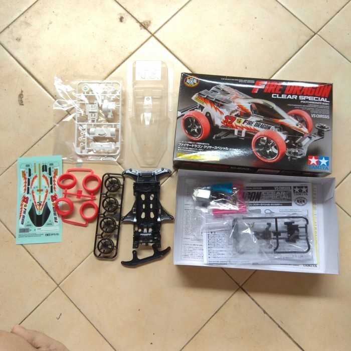 MUST HAVE TAMIYA FIRE DRAGON CLEAR SPECIAL VS CHASSIS 4WD ORIGINAL TERLARIS