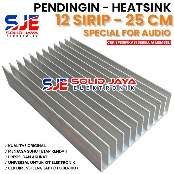 PENDINGIN HEATSINK 12 SIRIP 25 CM HEATSING HETSING 12SIRIP 25CM TEBAL