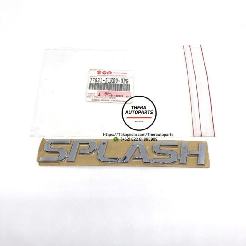 Part Mobil Emblem Logo "Splash" Suzuki Splash Original SGP