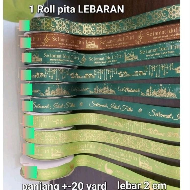 

Beli sekarang, perbarui gaya Anda." 1Roll Pita satin Lebaran. pita satin 2 cm . pita hampers lebaran. Pita hiasan lebaran ||