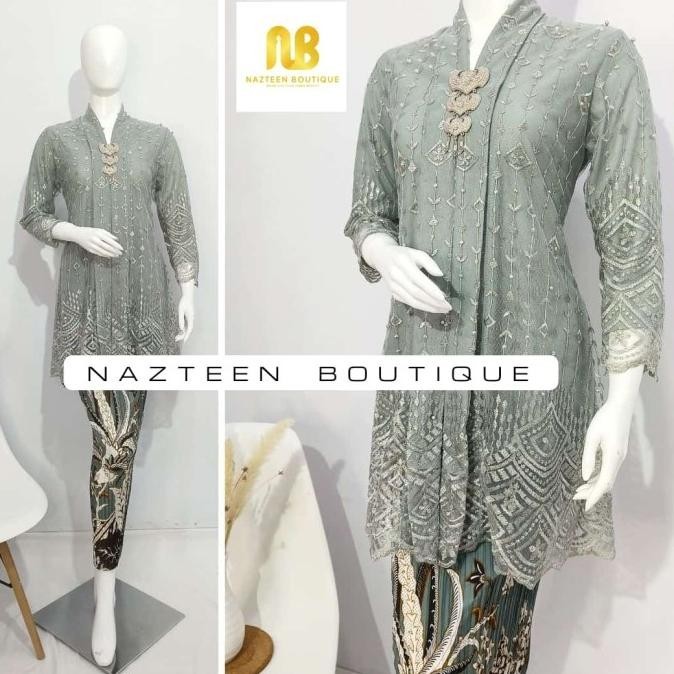Setelan Rok Kebaya Wanita Modern Tunik Brokat Tile Model Kartini Vol.2 Stok Terbatas