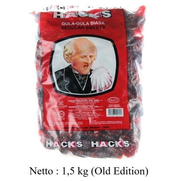 

1PAK (1,5 KG) PERMEN HACKS ASLI / PERMEN MINT PELEGA TENGGOROKAN ASLI