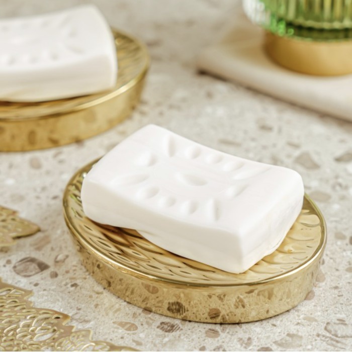 SOAP HOLDER TEMPAT TATAKAN SABUN AESTHETIC UNIK ELEGAN GOLD EMAS