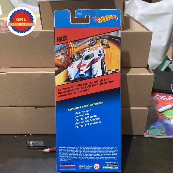 DISKON SPESIAL HOT WHEELS 5 PACK GIFTPACK FERRARI ENZO F40 SPIDER SCUDERIA SCAGLIETTI TERLARIS