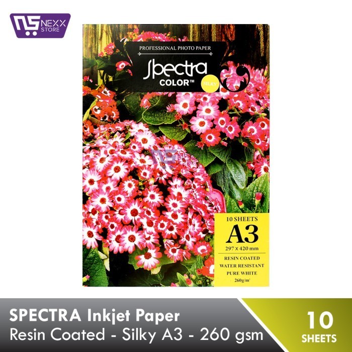 

Terlaris Promo!!! Spectra Rc Inkjet Paper Silky A3 260 Gsm Promo Terbaru