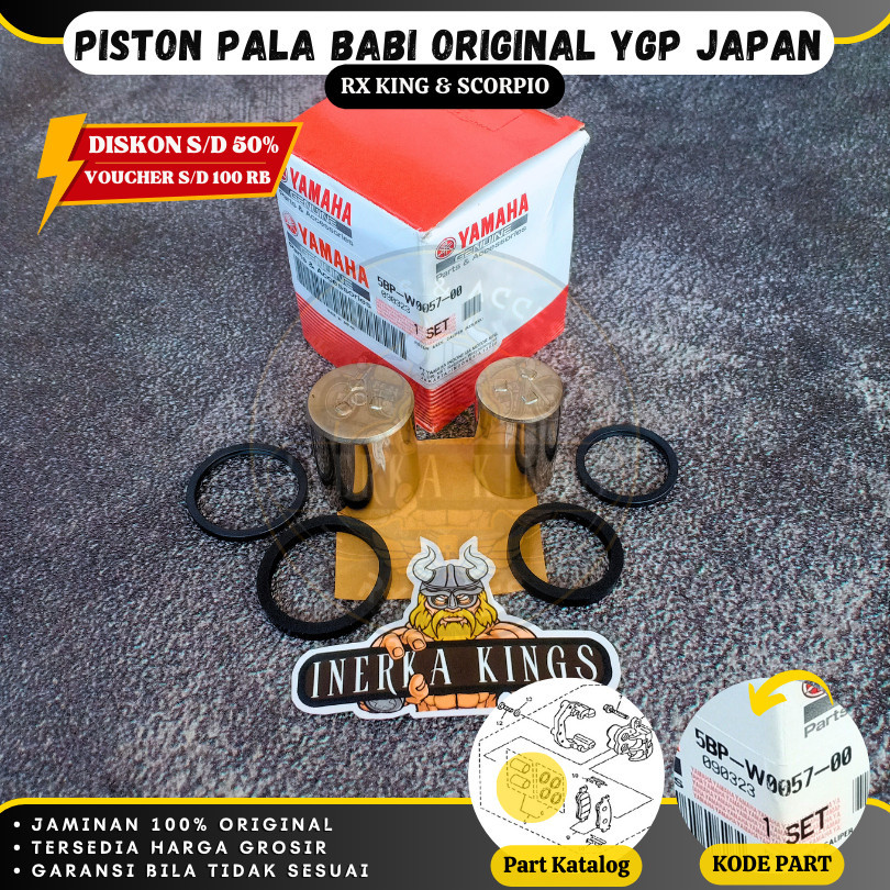 Piston Pala Babi Kaliper Set Rx King RXK Scorpio Original Japan 5BP-W0057-00