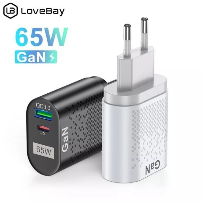 Promo - CHARGER GaN 65W Tipe C PD USB QC 4.0 QC 3.0 fast charge - Charger