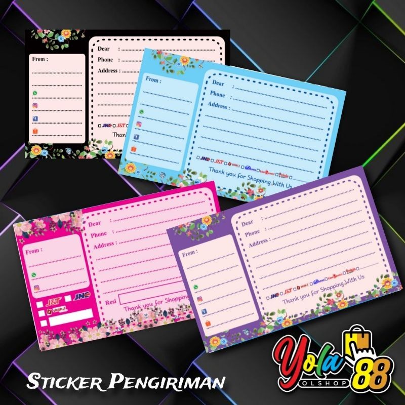 

(50 Pcs) STIKER PENGIRIMAN OLSHOP/STIKER LABEL PENGIRIMAN OLSHOP TERBARU