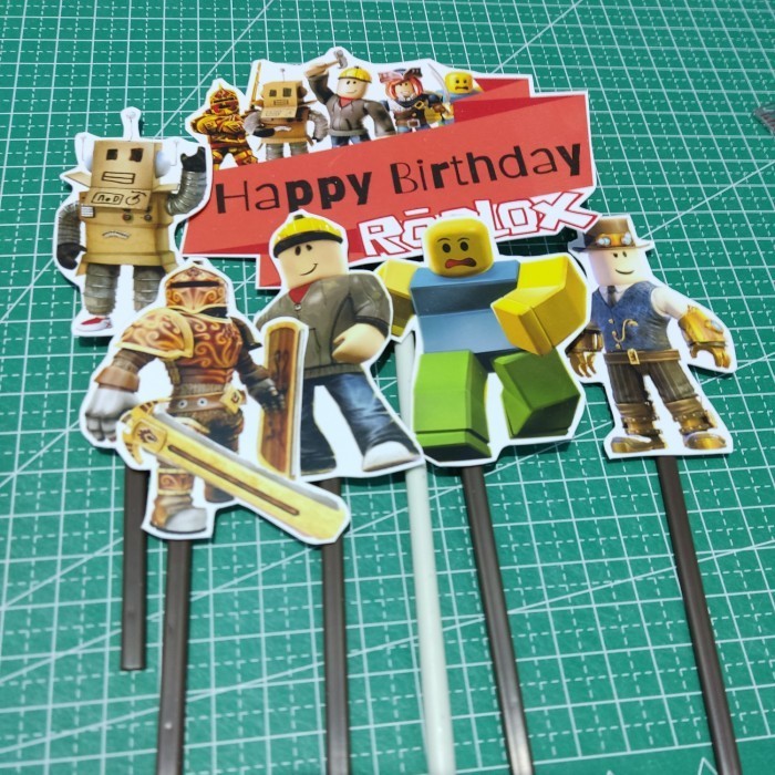 

Topper Kue Roblox, Hiasan Dekorasi Bahan Kue Pesta Ulang Tahun