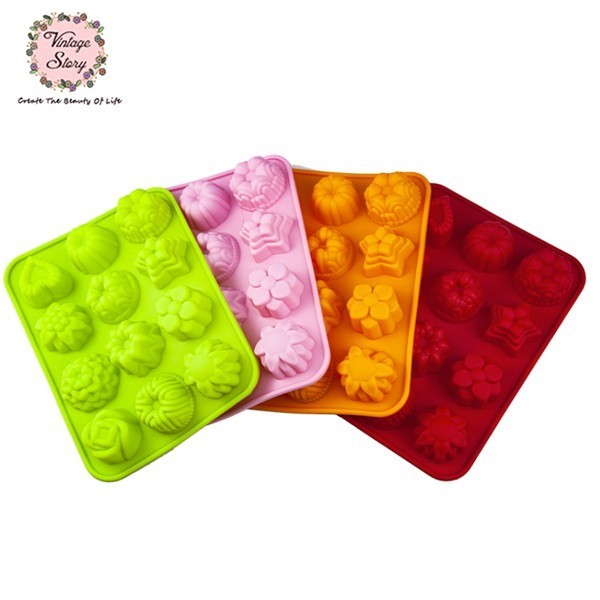 

Vs - 12 Motif Cetakan Kue Pudding Tart Es Bahan Silikon