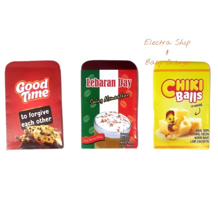 

Amplop Lebaran Idul Fitri Natal Angpao Imlek Motif Snack 1 Pak Isi 10