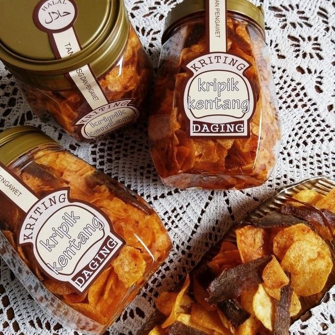 

Keripik Kentang Daging (Keriting) JS