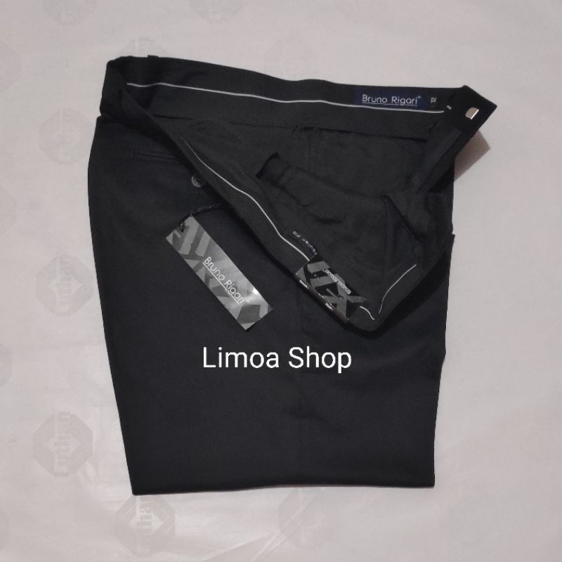 [MADE BY QUALITY] Celana Kerja Pria Formal Hitam Regular Bruno Rigari BR 02