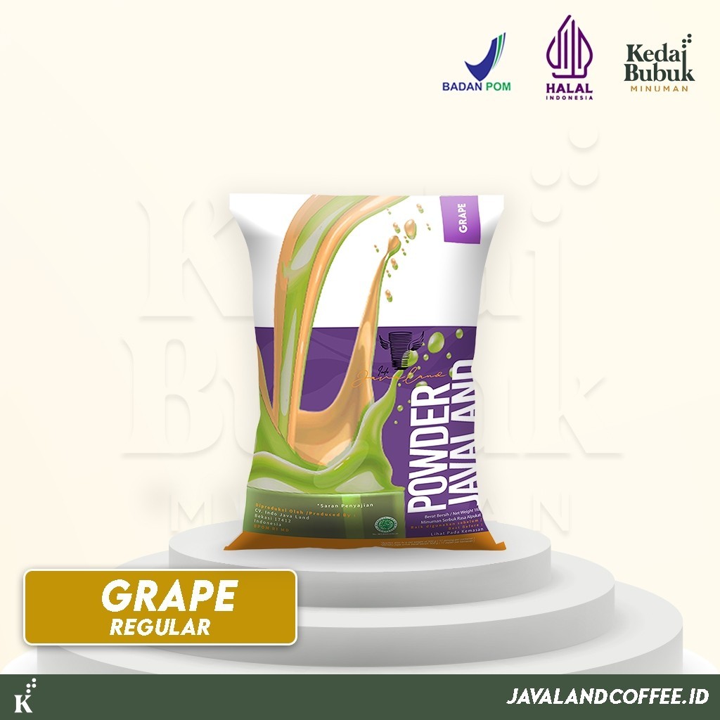 

Javaland Bubuk Minuman Rasa Grape / Anggur 1Kg - Regular Plain | Bubble Powder Drink Boba