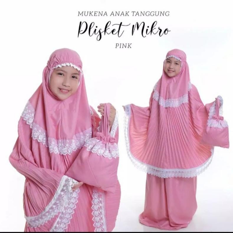Baru Termurah Mukena Anak Plisket // Mukena Anak Katun Umur 12 Tahun // Mukena Anak Perempuan Umur 1