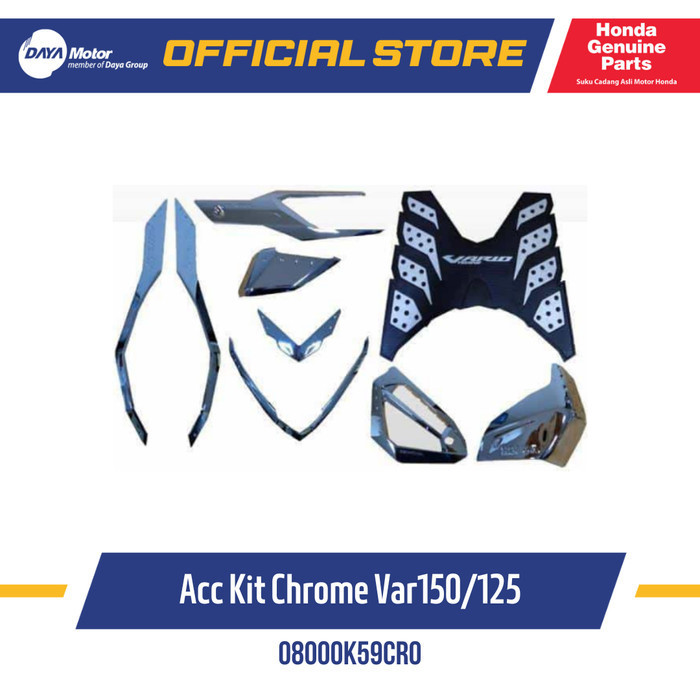 08000K59Cro Paket Aksesoris Resmi Warna Chrome Vario 150 Terbaru