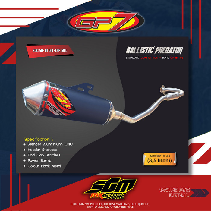 PROMO KNALPOT GP7 BALLISTIC PREDATOR KLX & CRF ORIGINAL PRODUCT #ORIGINAL