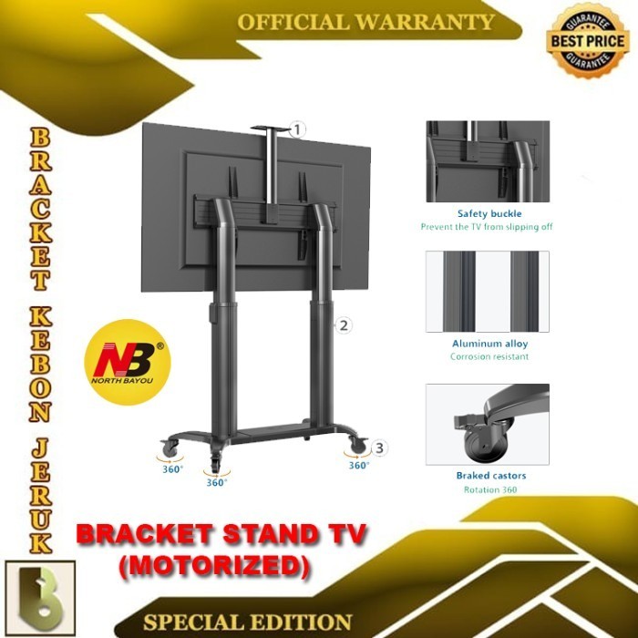 Bracket Breket Braket Standing Tv Led/Lcd 60-100 Inch Tw100 Motorized Terlariss 