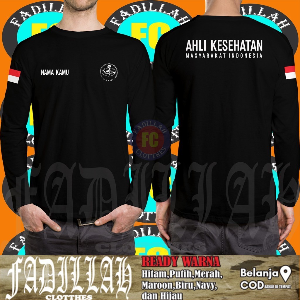 Baju Kaos IAKMI Ikatan Ahli Kesehatan Masyarakat Indonesia Gratis Nama Lengan Panjang DB Kaos Distro