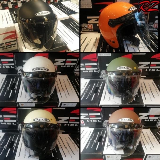 Best Seller Zeus 385 With Visor Kaca Original Zeus Helm Retro Bogo Bodybassshop