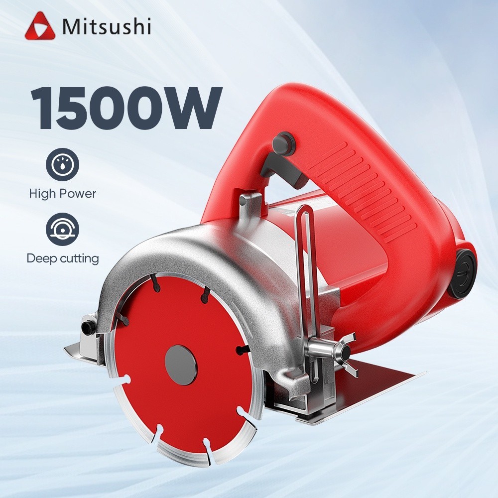 Mitsushi Mesin Potong Keramik 4" Marble Cutter 1500W 220V Electric Cutting Machine