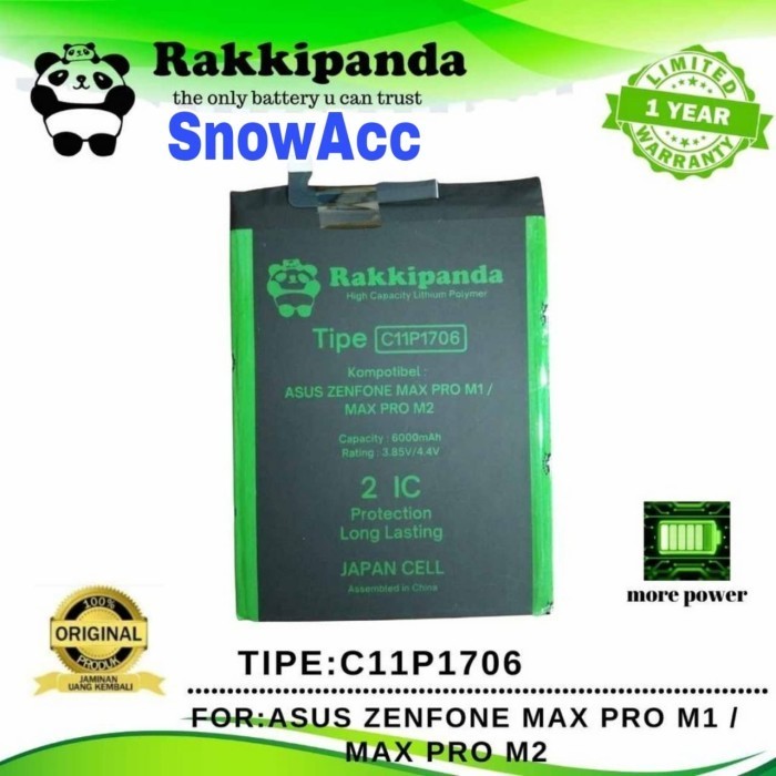 NEW SERIES RAKKIPANDA BATERAI ASUS ZENFONE MAX PRO M1 / ZENFONE MAX PRO M2 QUALITY ORIGINAL