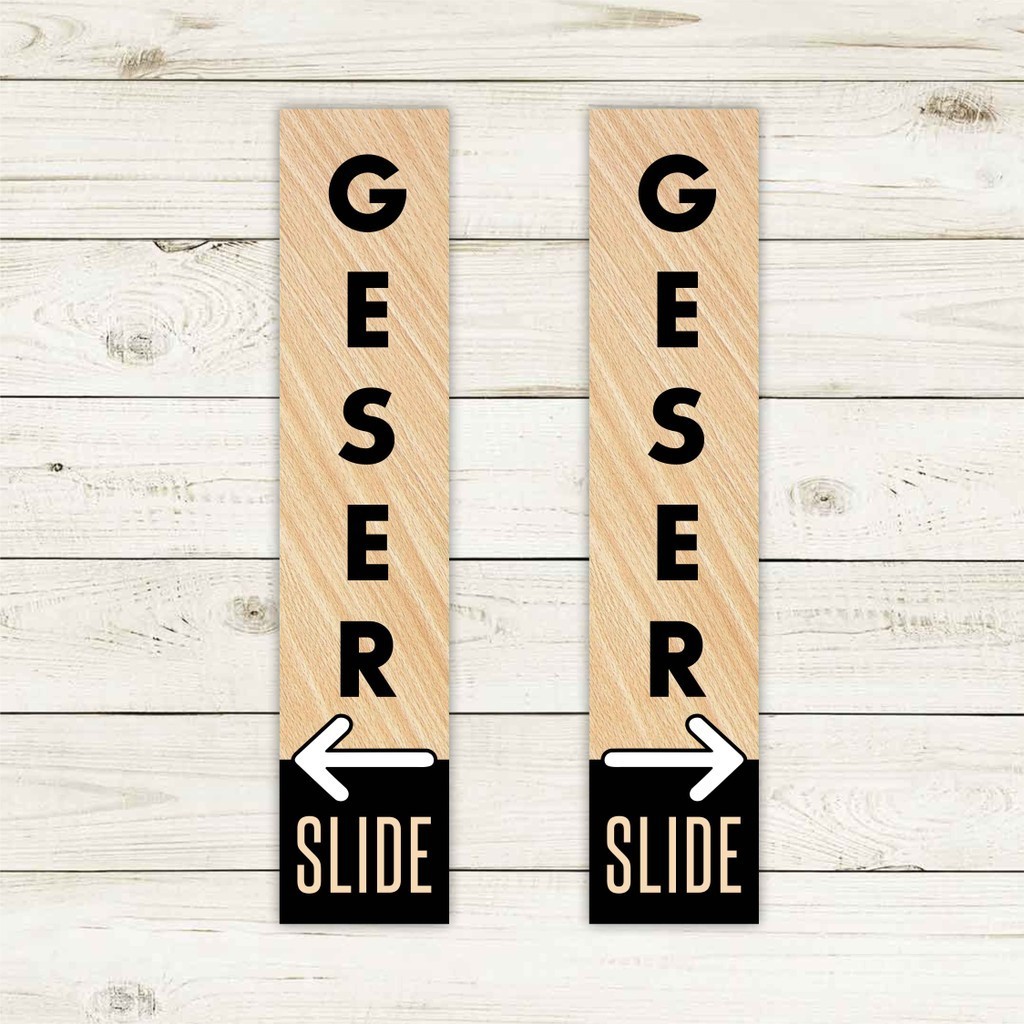 

signboard geser / slide