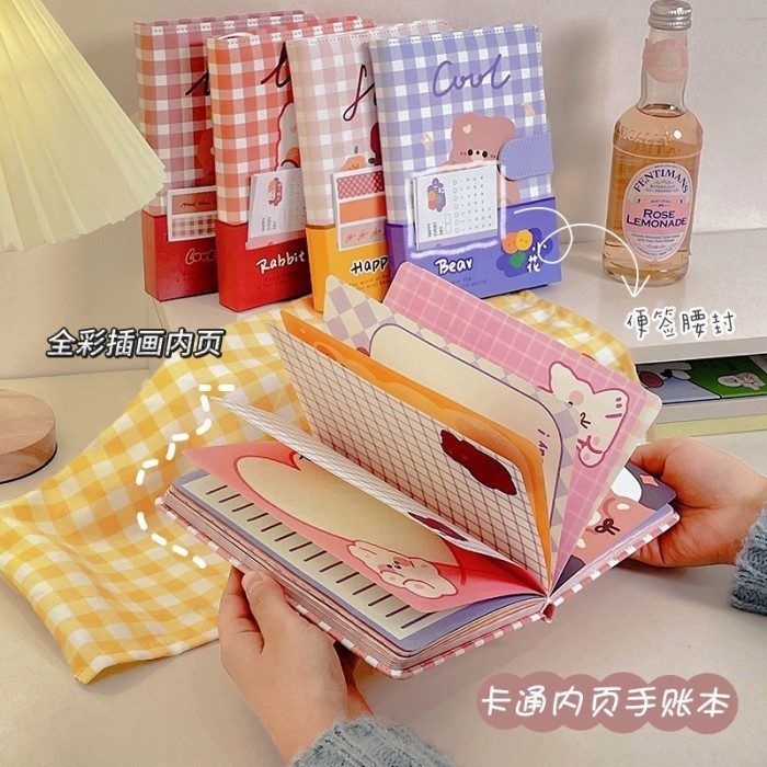 

Jual ^ Buku Diary Planner Aesthetic Korea Full Cute Deco Paper Notebook Hemat