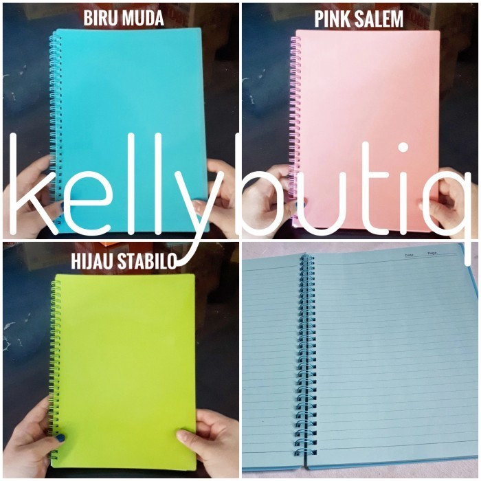 

Cantik Color Paper Spiral Ruled Notebook Buku Tulis Catatan Garis Warna Bergaransi