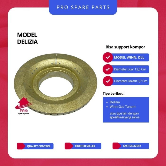 Silahkan Order] Burner Kompor Tanam Delizia dll Tungku Kuningan Kompor Winn Gas TANAM