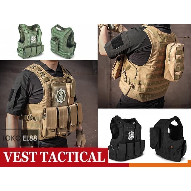 Rompi Tactical Army Vest Body Protection Airsoft Army