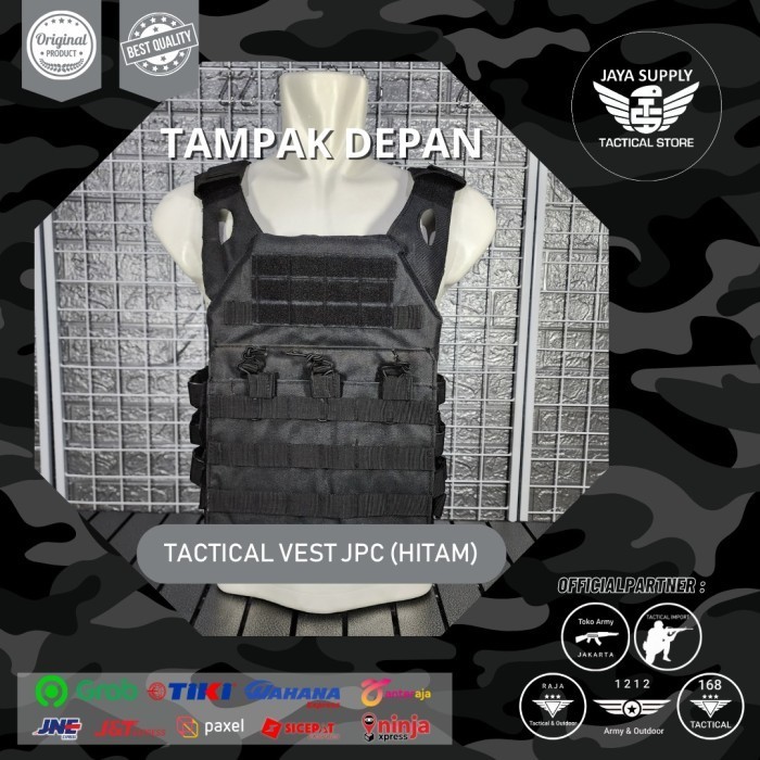 Rompi Jpc Airsoft Tactical Vest Fsbe Ciras Spc Emerson Molle Armor Bk