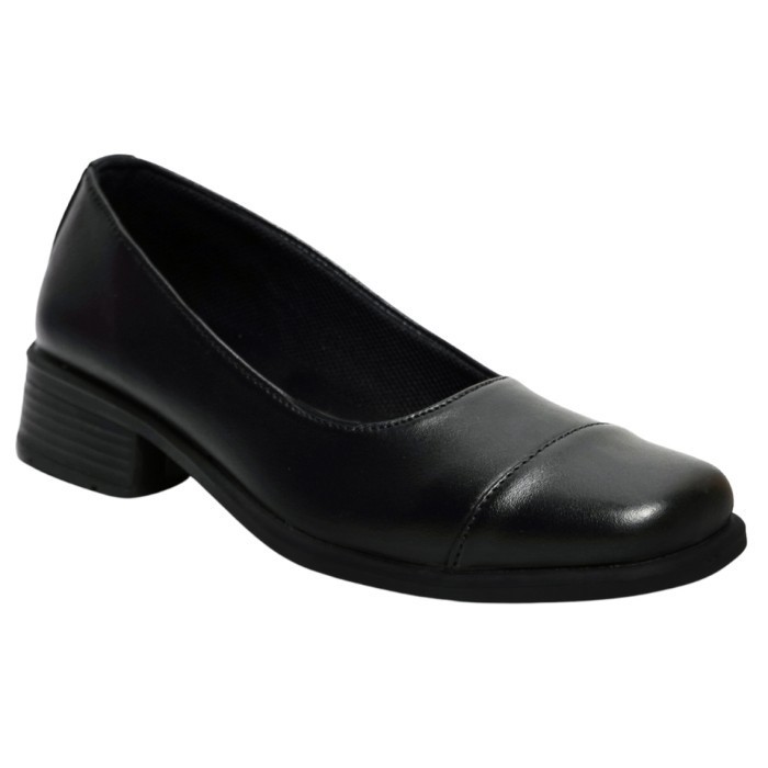 Dr. Kevin Sepatu Formal Wanita Pantofel Res Hak Kotak Rendah 531-025