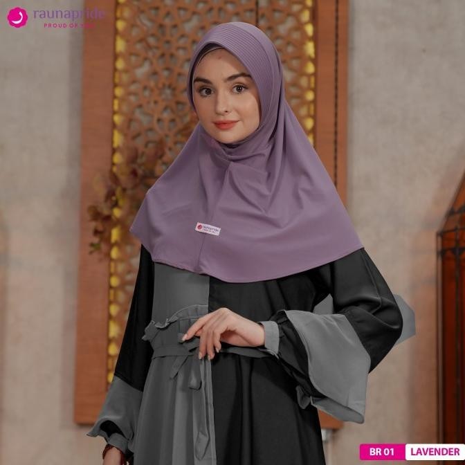 Terbaik Rauna - Hijab Instant - Bergo 01 Lavender Berkualitas