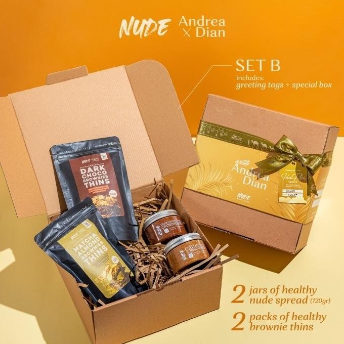 

Best Seller Hampers Ramadhan Nude X Andrea - Healthy Brownie Thins | Idul Fitri B Limited Edition