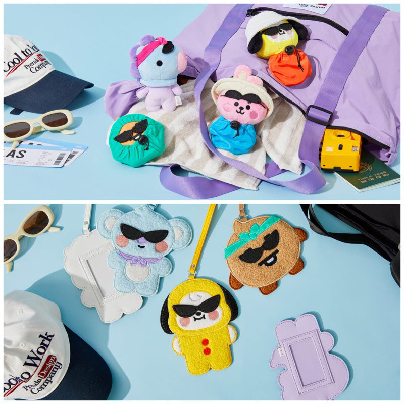 [BEST DEAL] BT21 TRAVEL BAG CHARM COLLECTION LUGGAGE TAG BT21 FOLDABLE BAG TAS TRAVEL LIPAT POLYSTER