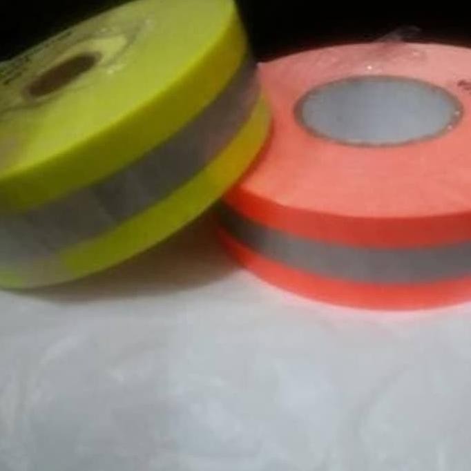 

Best! kain pita reflektor-scotlite safety tahan api/flame retardant 2" x 1M - hijau stabilo