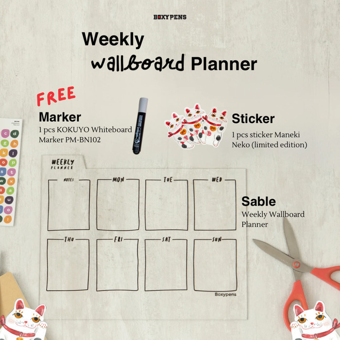 

Aman Acrylic Package Weekly Wallboard Diskon