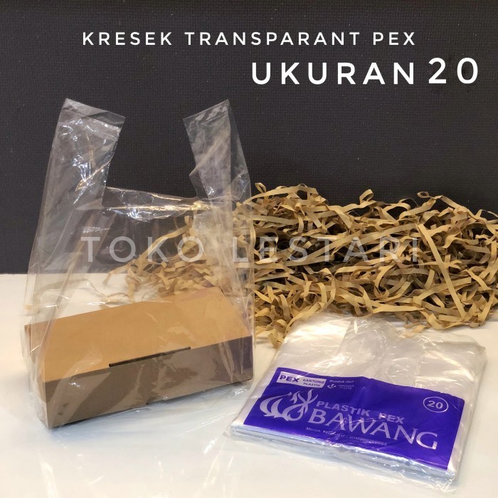 

.........] Tas Kantong Kresek Plastik Bening PEX Transparan Bawang uk 20