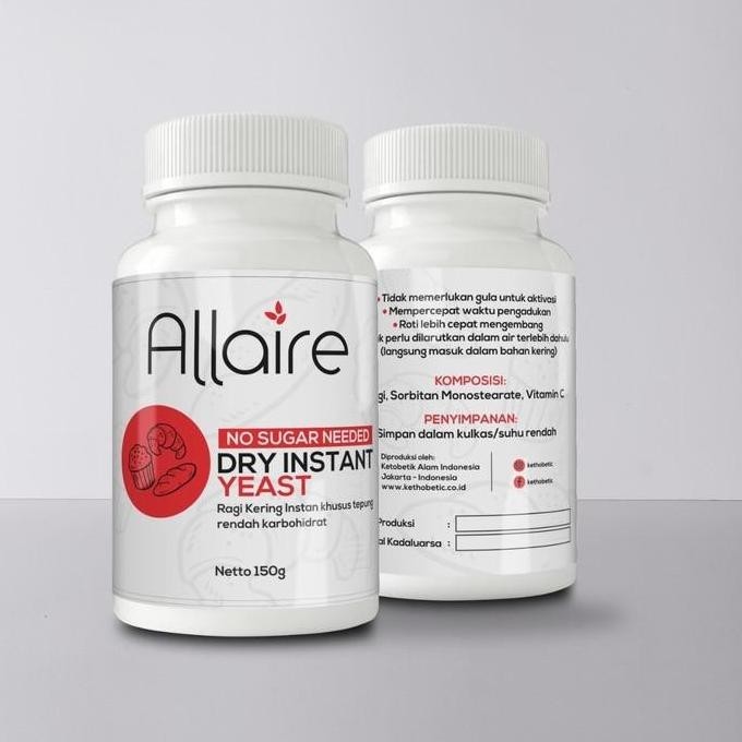 

Allaire Dry Instant Yeast Ragi Kering Tanpa Gula 150 G