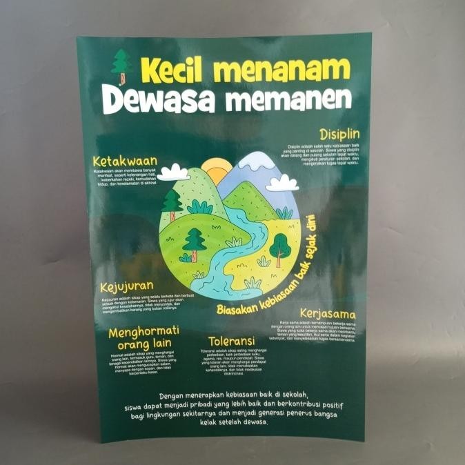 

best produk] Poster Kecil Menanam Dewasa Memanen/ Poster Edukasi/ Poster Sekolah