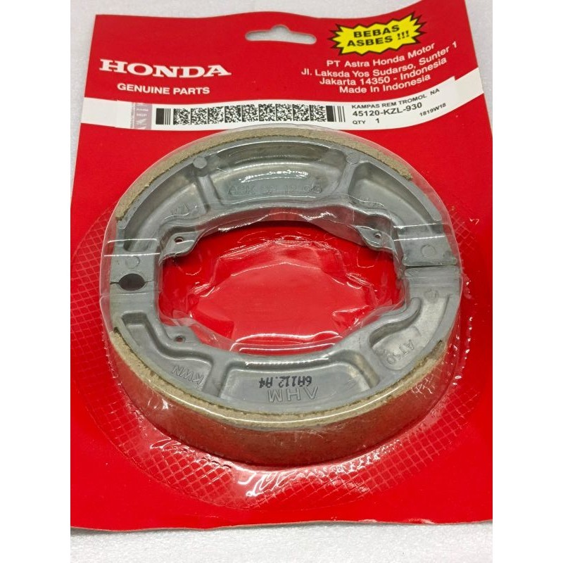 Kampas rem Belakang Honda Verza 150 Megapro Perimus Vario 150 th 2015-2017 PCX 150 old Ori