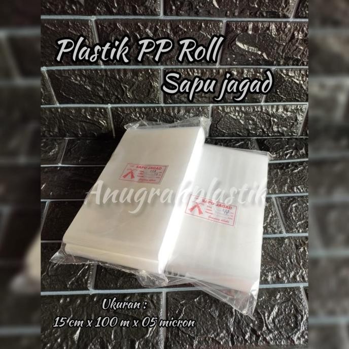 

populer] Plastik PP Roll Uk 15 cm x 100 m x 05 micron PER PACK