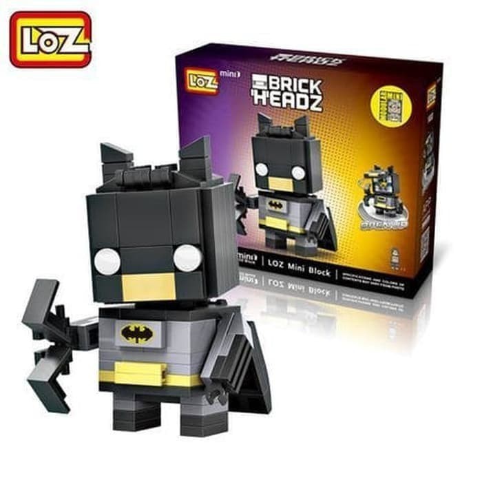 Loz Brickheadz America, Man, Batman, Thor Batman