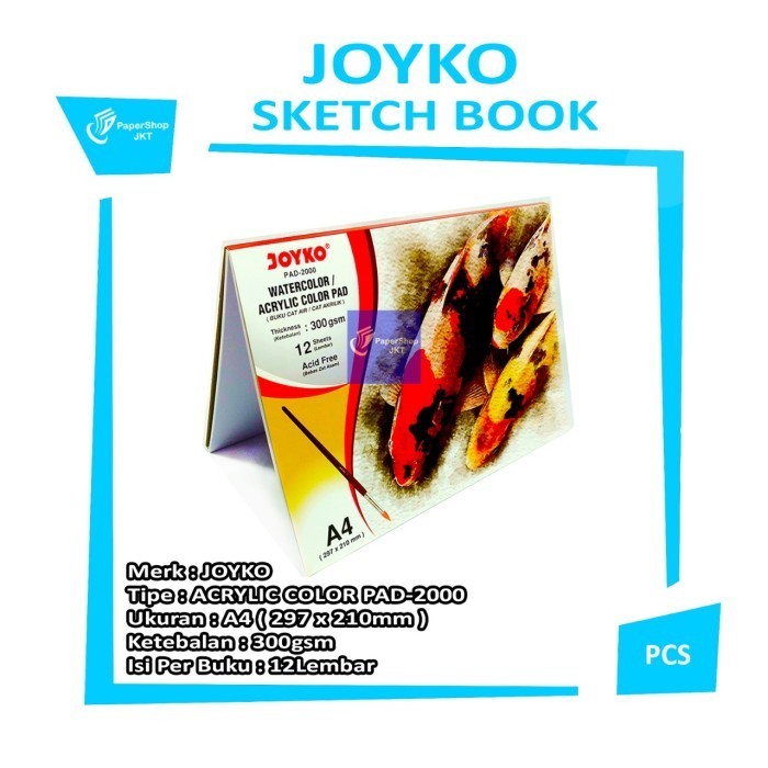 

Terbatas Joyko Buku Cat Air/ Watercolor / Cat Akrilik A4 Pad-2000 Per Pcs Gilaa!!!