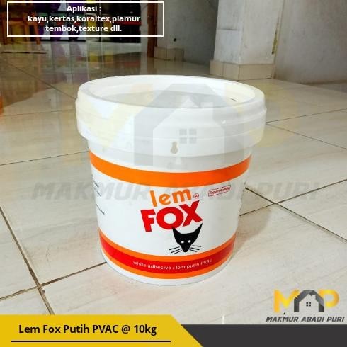 

NBS Lem Fox Putih PVAC 10 kg - Lem Putih Serbaguna - Lem Kayu-Lem Kertas